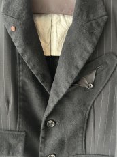画像2: KHOKI コッキ  Combination boiled wool blazer Black (2)
