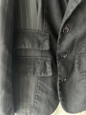 画像3: KHOKI コッキ  Combination boiled wool blazer Black (3)