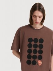 画像4: MARNI  ブラウンコットンTシャツ プラネットプリント (4)