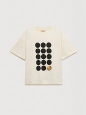 画像1: MARNI ホワイトコットンTシャツ プラネットプリント (1)