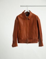 画像1: SOSHIOTSUKI OILED LEATHER BLOUSON (1)