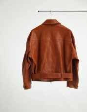 画像2: SOSHIOTSUKI OILED LEATHER BLOUSON (2)