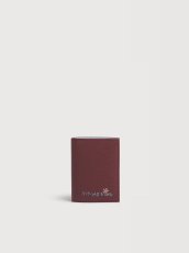 画像1: MARNI バーガンディ レザー Marni Mending 二つ折りウォレット (1)