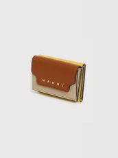 画像3: MARNI タン、トープ＆ブラウン サフィアーノレザー 三つ折りウォレット (3)