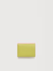 画像2: MARNI ピンク、グレー＆グリーン レザー Trunk三つ折りウォレット (2)
