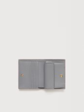画像4: MARNI ピンク、グレー＆グリーン レザー 二つ折りウォレット (4)