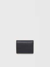 画像2: MARNI ブラック レザー製二つ折りウォレット、マルニメンディング刺繍入り (2)