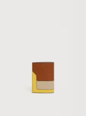 画像2: MARNI イエロー、ブラウン＆トープ サフィアーノレザー 二つ折りウォレット (2)