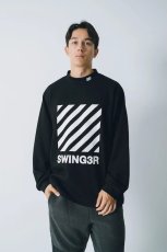 画像10: THE SWINGGGR　DIAGONAL LINE MOCK NECK L/TEE (10)