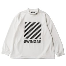 画像1: THE SWINGGGR　DIAGONAL LINE MOCK NECK L/TEE (1)
