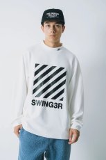 画像10: THE SWINGGGR　DIAGONAL LINE MOCK NECK L/TEE (10)