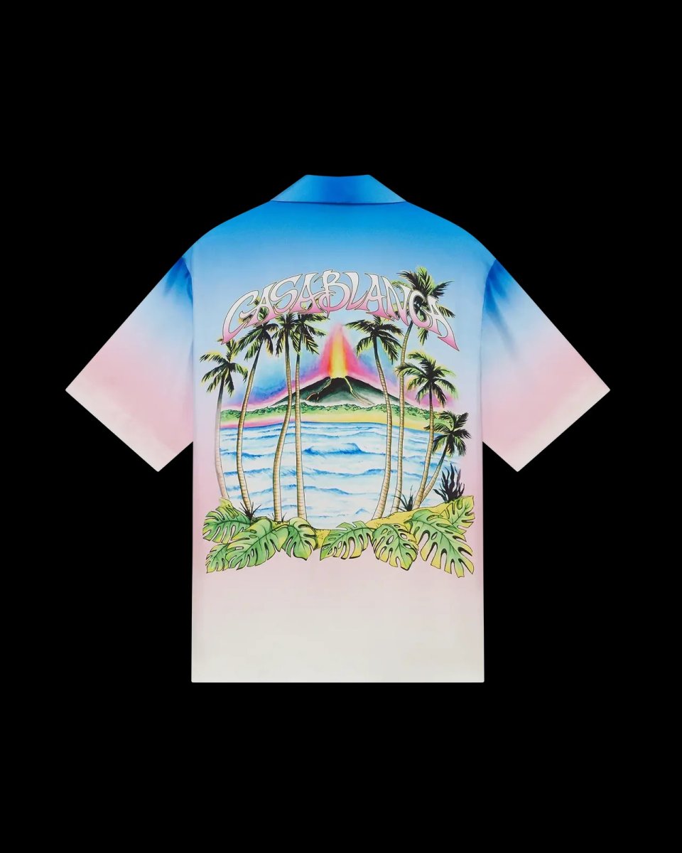 画像1: CASABLANCA　Volcano Silk Short Sleeve Shirt (1)