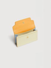 画像2: MARNI オレンジ、クリーム＆ブルー サフィアーノレザー製カードホルダー (2)