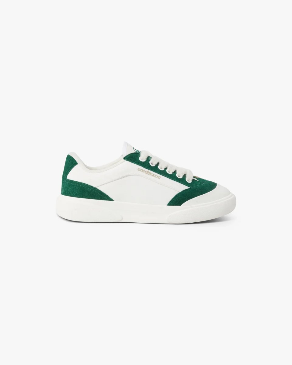 画像1: CASABLANCA　Men's White & Green Del Mar Sneaker (1)
