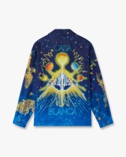 画像2: CASABLANCA　Blue Astrology Long Sleeve Silk Shirt (2)