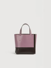 画像4: MARNI ディープブラウン＆パープルレザー スモール Museo Edgeバッグ (4)