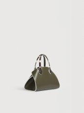 画像5: MARNI グリーン レザー製Overlapスモールハンドバッグ (5)