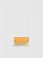 画像1: MARNI オレンジ、クリーム＆ブルー サフィアーノレザー製カードホルダー (1)