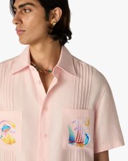 画像3: CASABLANCA　Pink Phantasmagoria Embroidered Short Sleeve Shirt (3)