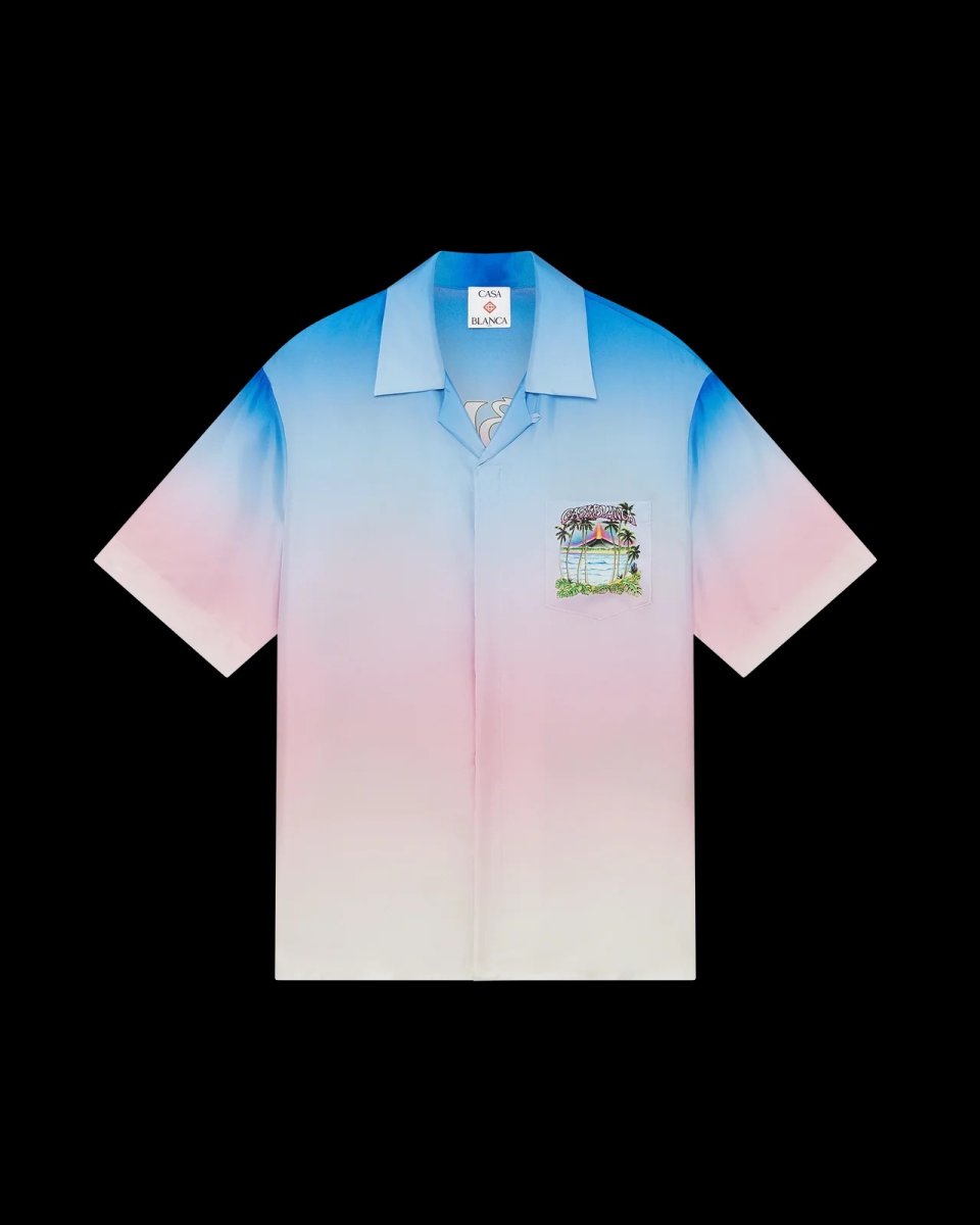 画像2: CASABLANCA　Volcano Silk Short Sleeve Shirt (2)