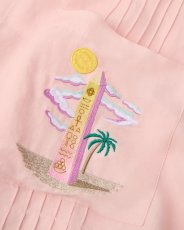 画像2: CASABLANCA　Pink Phantasmagoria Embroidered Short Sleeve Shirt (2)