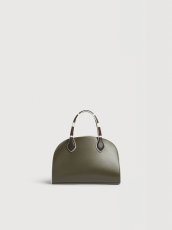 画像1: MARNI グリーン レザー製Overlapスモールハンドバッグ (1)