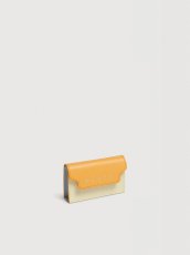 画像4: MARNI オレンジ、クリーム＆ブルー サフィアーノレザー製カードホルダー (4)