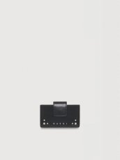 画像1: MARNI ブラックレザー カードホルダー スタッズ付き (1)