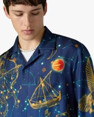 画像4: CASABLANCA　Blue Astrology Long Sleeve Silk Shirt (4)