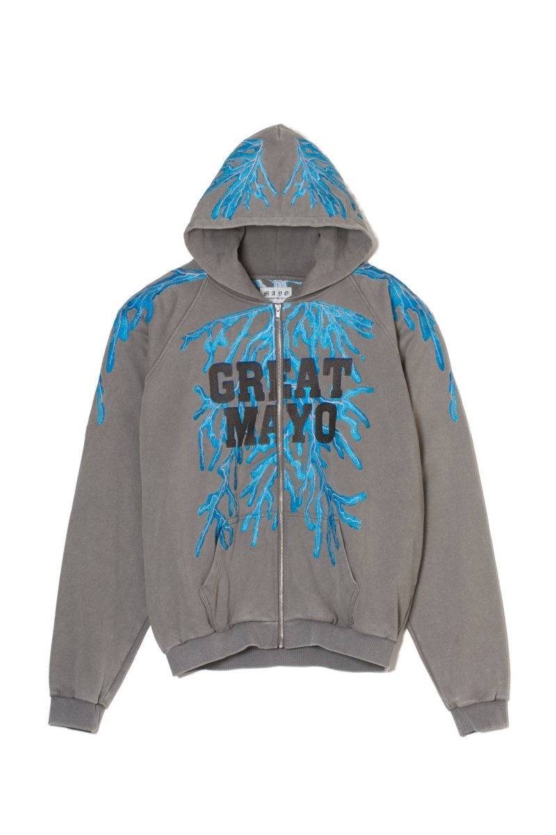 画像1: MAYO　GREAT MAYO THUNDER EMBROIDERY ZIP UP HOODIE (1)