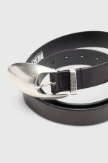画像2: DIESEL 3cm leather belt with sculptural buckle (2)