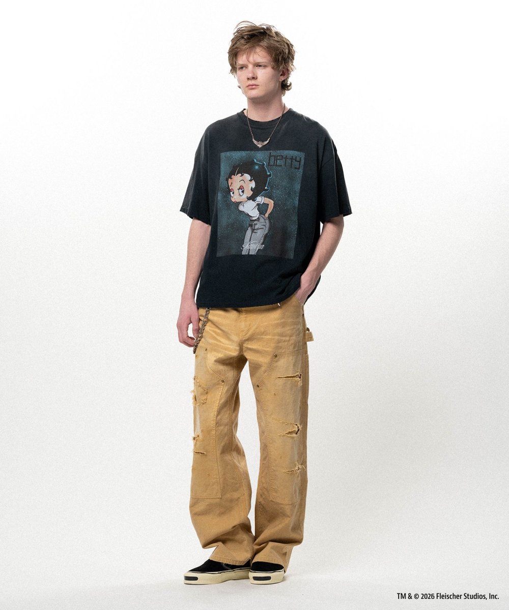 画像3: Betty Boop™ × KAMIYA "I’m coming out" Distressed T-shirt (3)