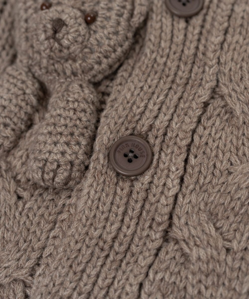 画像5: "PINK HOUSE x MMY" Bear Motif Knit Cardigan (5)