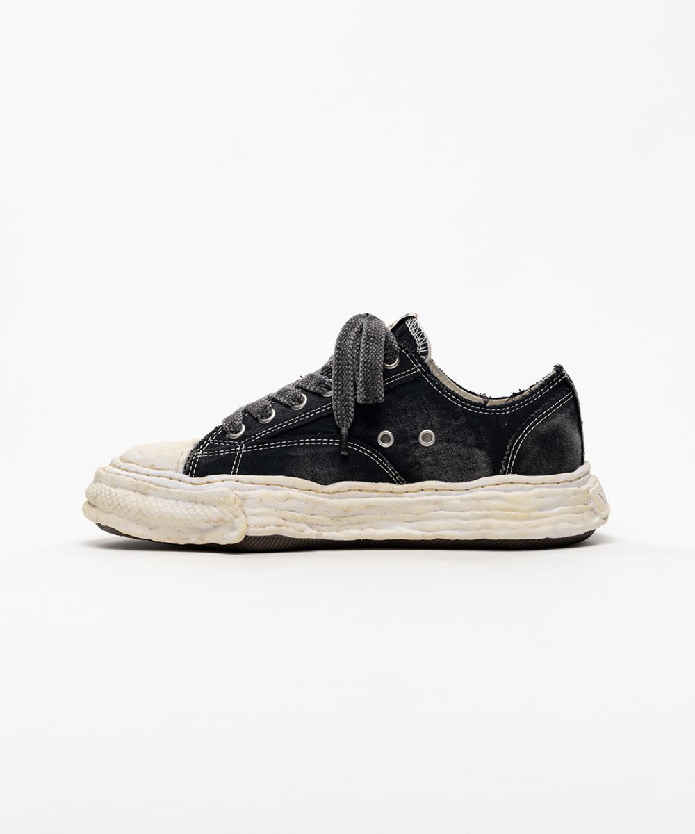 画像2: "PETERSON23" OG Sole Bleached Canvas Low-top Sneakers (2)