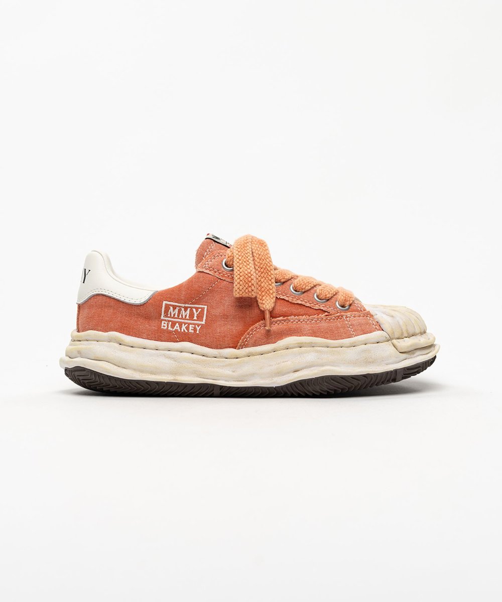 画像1: "BLAKEY" OG Sole Bleached Canvas Low-top Sneakers (1)
