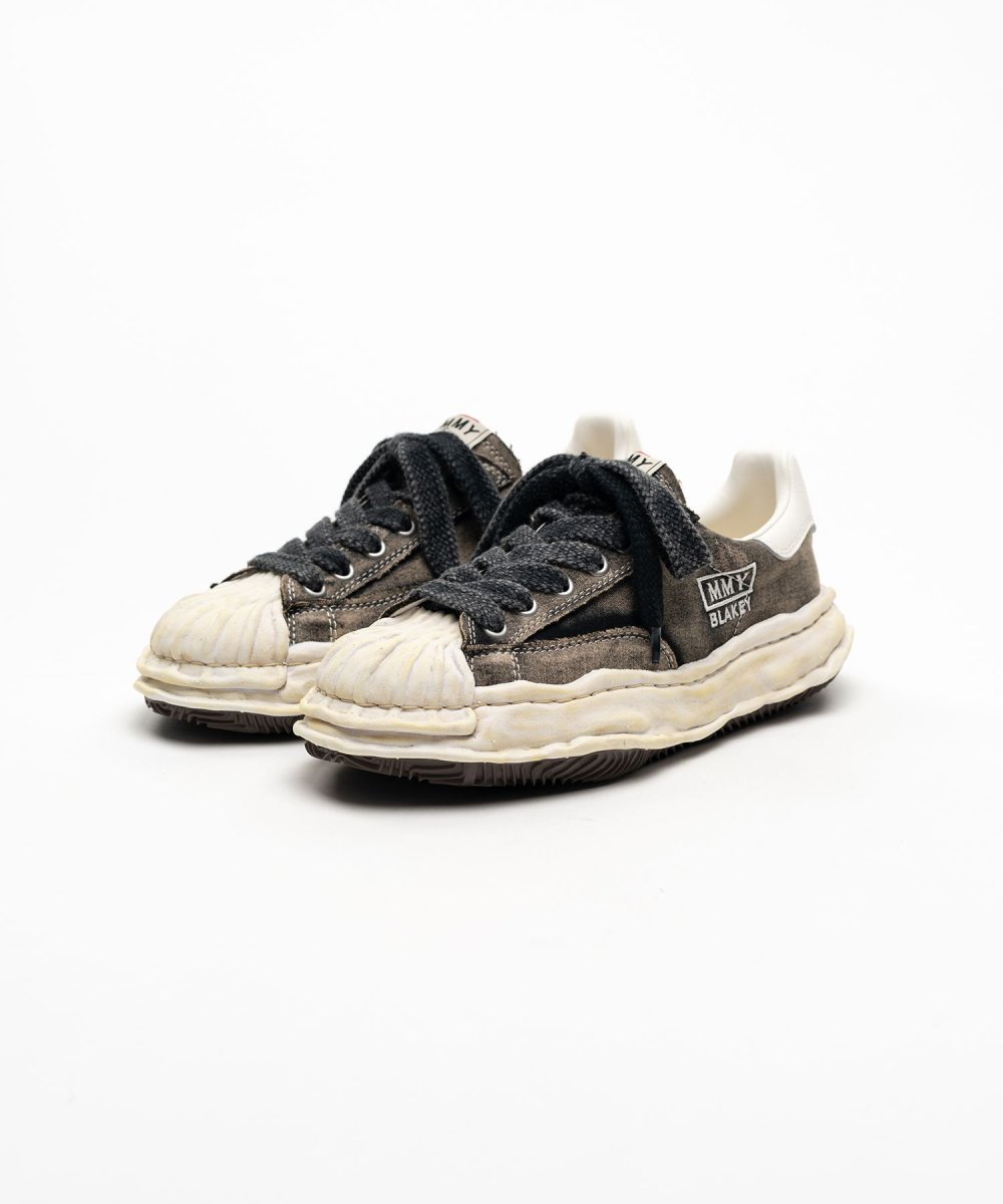 画像7: "BLAKEY" OG Sole Bleached Canvas Low-top Sneakers (7)