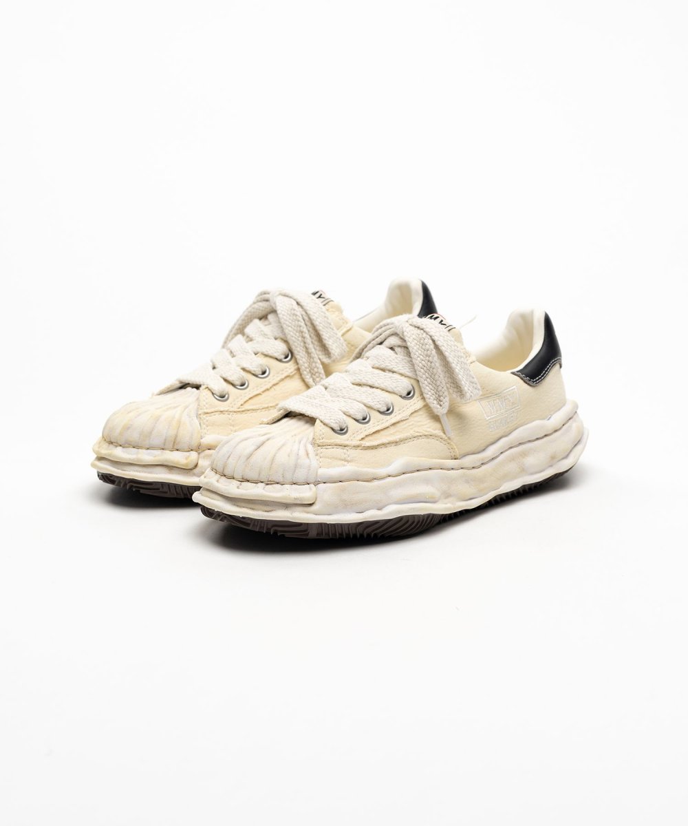 画像3: "BLAKEY" OG Sole Bleached Canvas Low-top Sneakers (3)