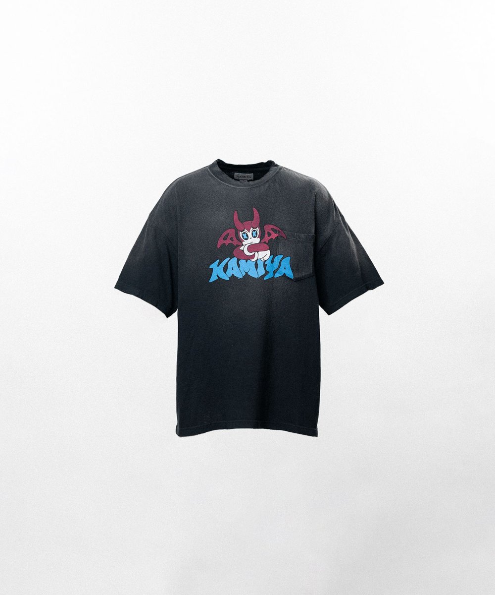 画像1: KAMIYA BAKENEKO"Distressed Pocket T-shirt (1)