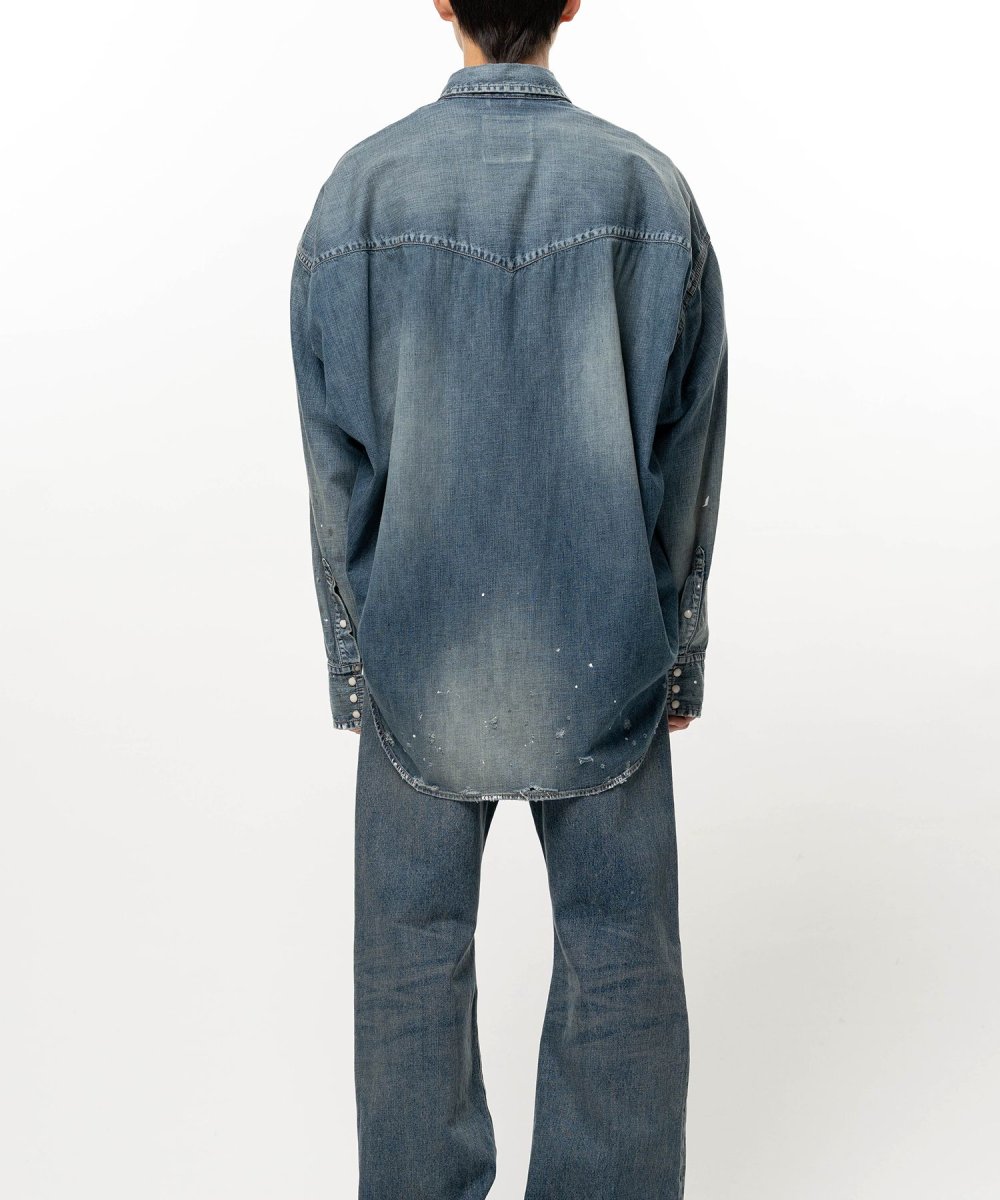 画像3: Kids Sticker Printed Denim Shirt (3)