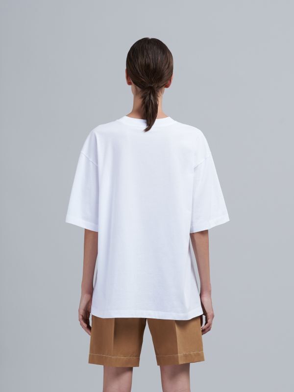 【正規取扱店販売品】MARNI マルニ　レディース BLOOMING FLOWERプリント ロゴ入りオーガニックジャージーTシャツ  ご注文確認後即日発送　/ 送料無料