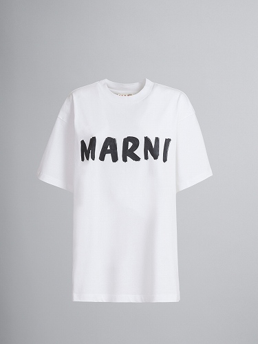 【正規取扱店販売品】MARNI マルニ レディース ロゴプリント入り オーガニックジャージーTシャツ ご注文確認後即日発送 / 送料無料 【正規取扱店販売品】MARNI マルニ レディース ロゴプリント入り オーガニックジャージーTシャツ ご注文確認後即日発送 / 送料無料