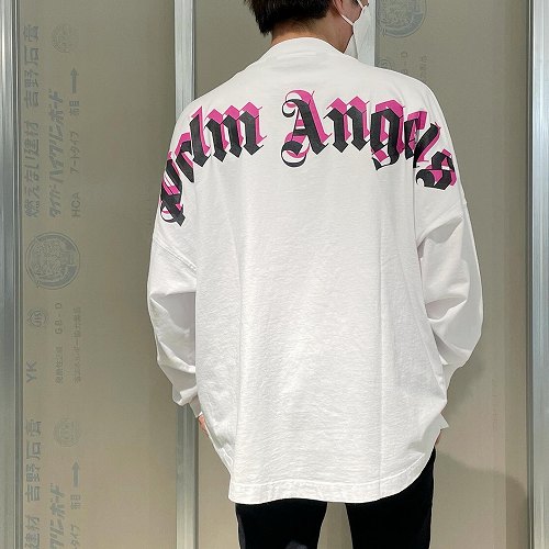 Palm Angels パームエンジェルス DOUBLED LOGO OVER LONG-SLEEVE TEE T