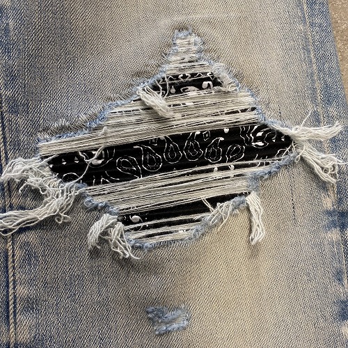 AMIRI BANDANA INDIGO DENIM/アミリ バンダナ インディゴデニム/ 正規