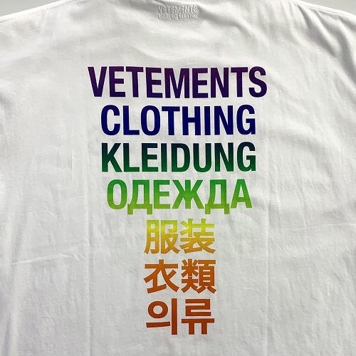 新品 VETEMENTS TRANSLATION T-shirt