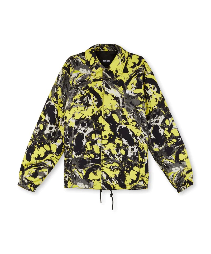 MSGM エムエスジーエム「アシッド マーブル ドリル」プリント