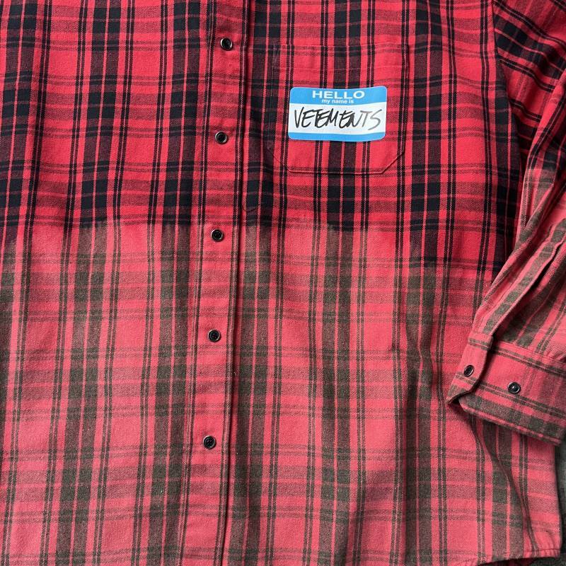 Vetements Check Oversize Flannel Shirt S