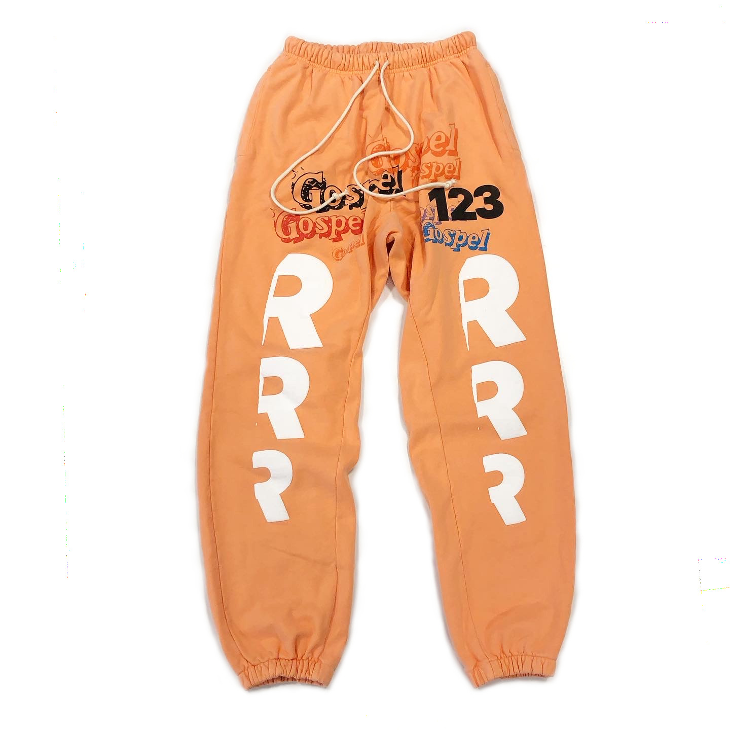 RRR123 RIVINGTON roi Rebis リヴィントンロイレビス BAPTISM SWEAT PANTS ヴィンテージ加工プリントスウェットロングパンツ グレー