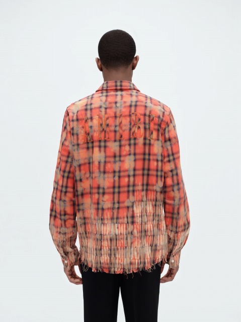 アミリAMIRI■22AW APPLIQUE FLANNELチェックシャツ