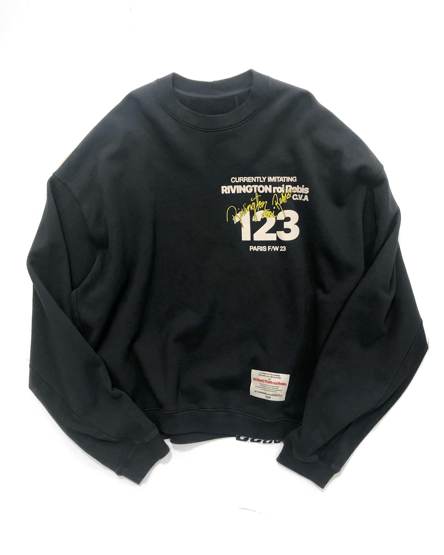 RRR123 RIVINGTON roi Rebis スウェット 正規取扱店公式通販 ご注文
