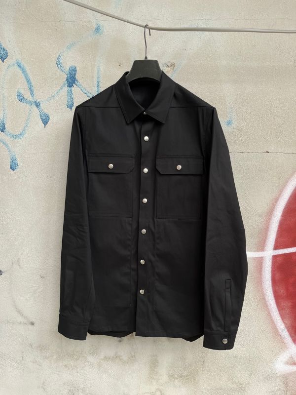 Rick Owens アウターシャツ RICK OWENS - 【24AW】アウター シャツ / OUTER SHIRT / ブラック | STORY